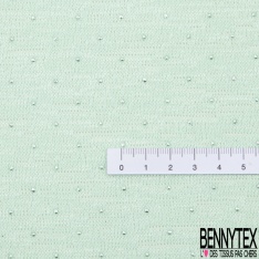 Coupon 3m maille jersey tricot flammé rose créole pastille mylar argent