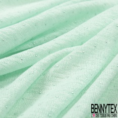 Coupon 3m maille jersey tricot flammé rose créole pastille mylar argent
