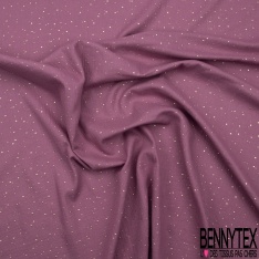 Coton double gaze bleu nuit relief pois petit et grand mylar or