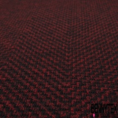 Coupon 3m maille jersey tricot fin chiné noir rose crayeux lurex rose crayeux