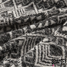 Jacquard coton tissé teint charbon souris lurex bleu roi