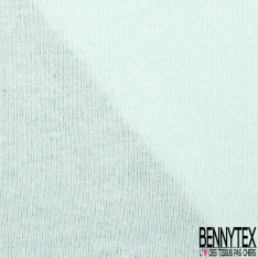 Jersey Tricot Viscose imprimé rayures horizontales camaïeu de Bleu Turquoise Blanc Discret