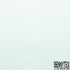 Jersey Tricot Viscose imprimé rayures horizontales camaïeu de Bleu Turquoise Blanc Discret