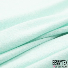 Jersey Tricot Viscose imprimé rayures horizontales camaïeu de Bleu Turquoise Blanc Discret