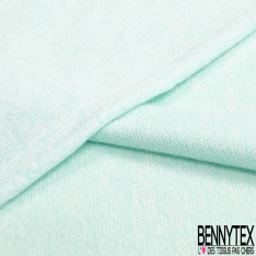 Jersey Tricot Viscose imprimé rayures horizontales camaïeu de Bleu Turquoise Blanc Discret