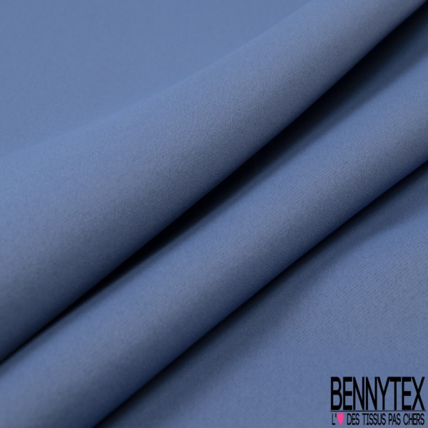 Sergé polyester occultant uni glace bleue