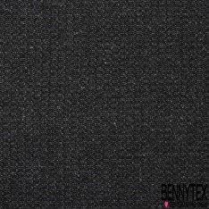 Laine effet natté prince de Galles noir bleu de cendre chiné