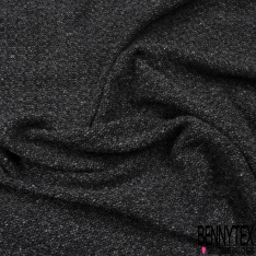 Laine effet natté prince de Galles noir bleu de cendre chiné