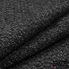 Laine effet natté prince de Galles noir bleu de cendre chiné