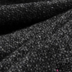 Laine effet natté prince de Galles noir bleu de cendre chiné