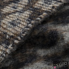 Sergé de laine beige français