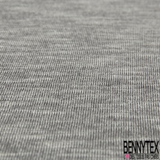 Coupon 3m maille viscose tee shirt chiné gris blanc cassé