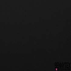 Crêpe polyester fluide léger noir profond