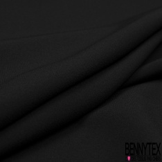 Crêpe polyester fluide léger noir profond