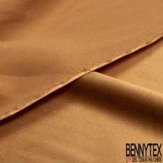 Satin de soie élasthanne bronze foncé petite laize