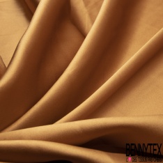 Satin de soie élasthanne bronze foncé petite laize