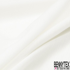 Coupon 3m Voile Fibranne Viscose uni Blanc Eclatant