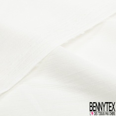 Coupon 3m Voile Fibranne Viscose uni Blanc Eclatant