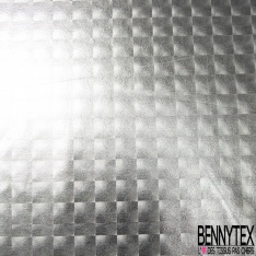 Polyester élasthanne effet métallique laqué tuequoise esprit disco night fever