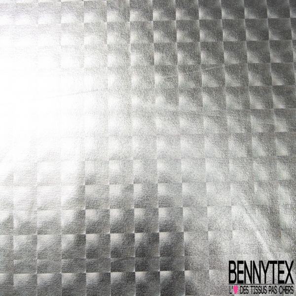 Polyester élasthanne effet métallique laqué tuequoise esprit disco night fever