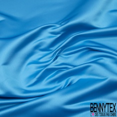 Coupon 3m taffetas satiné polyamide élasthanne uni bleu de gris