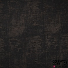 Polyester élasthanne noir fin laqué bronze foncé