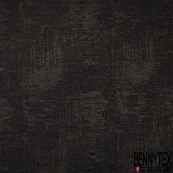 Polyester élasthanne noir fin laqué bronze foncé