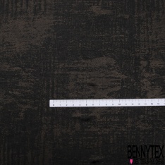 Polyester élasthanne noir fin laqué bronze foncé