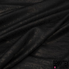 Polyester élasthanne noir fin laqué bronze foncé