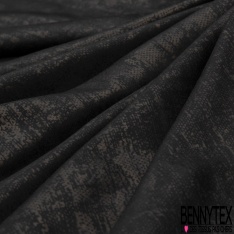 Polyester élasthanne noir fin laqué bronze foncé