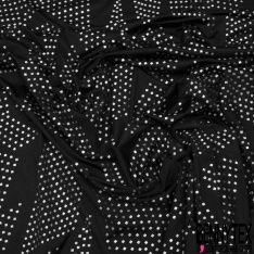 Polyester élasthanne noir fin laqué bronze foncé