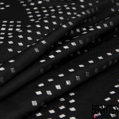 Polyester élasthanne noir fin laqué bronze foncé