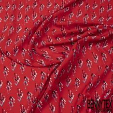 Microfibre Imprimé trio de flèche en pointillé nuit blanc ciel pastel fond rouge de mars