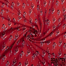 Microfibre Imprimé trio de flèche en pointillé nuit blanc ciel pastel fond rouge de mars