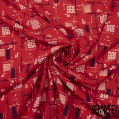 Microfibre imprimé épis de blé et fleur en folie fond Cordouan