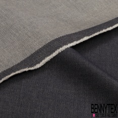 Jeans coton polyester élasthanne souple pour jupe bleu brut