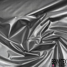 Twill de soie laqué craquelé argent petite laize