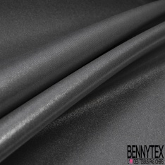 Twill de soie laqué craquelé argent petite laize