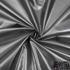 Twill de soie laqué craquelé argent petite laize