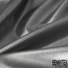 Twill de soie laqué craquelé argent petite laize
