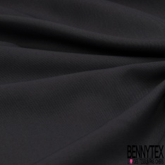 Fibranne Polyester Imprimé Rayure en Biais Emeraude Marine Ecru