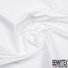 Doupion de soie sauvage changeant blanc discret blanc naturel