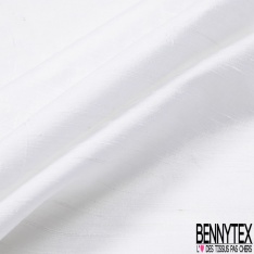 Doupion de soie sauvage changeant blanc discret blanc naturel