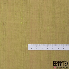 Doupion de soie sauvage changeant blanc discret vieux rose