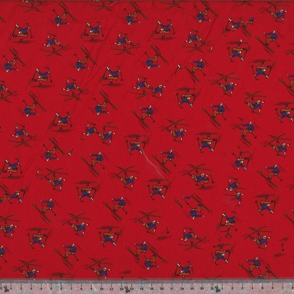 Carré de Soie Twill N°67 : Skieur fond Rouge Bordeaux Carré de Soie Twill N°67 : Skieur fond Rouge Bordeaux