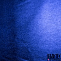 Coupon 3m stretch polyamide viscose élasthanne laqué bleu électrique