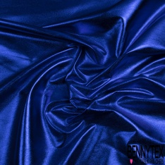 Coupon 3m stretch polyamide viscose élasthanne laqué bleu électrique