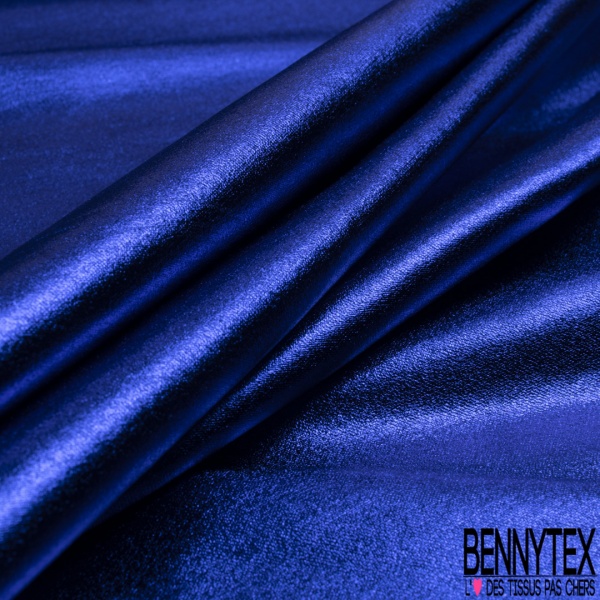 Coupon 3m stretch polyamide viscose élasthanne laqué bleu électrique
