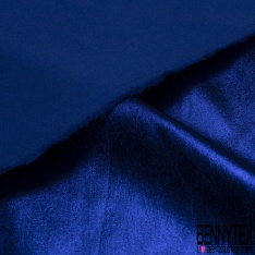 Coupon 3m stretch polyamide viscose élasthanne laqué bleu électrique