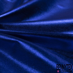 Coupon 3m stretch polyamide viscose élasthanne laqué bleu électrique